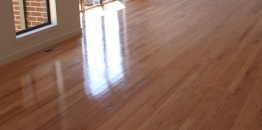 A polished Tasmanian Oak hardwood floor