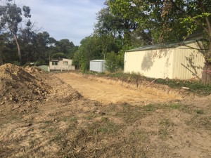 Early works at Paperbark Place in Mooroolbark