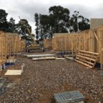 Framing stage at Cambridge Rd